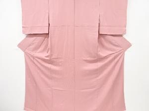 リサイクル　重ね菱模様織出し一ツ紋色無地着物